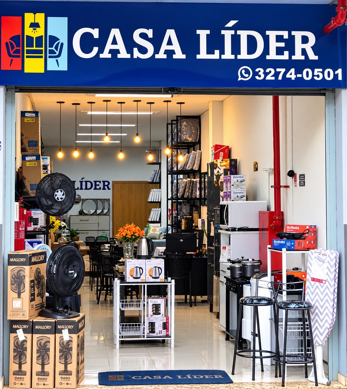 Fachada real da Casa Líder em Papagaios